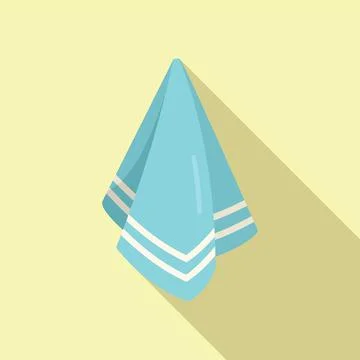 Fabric towel icon flat vector. Napkin tissue Stock Illustration