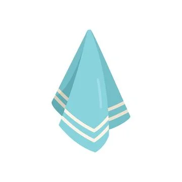 Fabric towel icon flat vector. Napkin tissue Stock Illustration