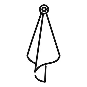 Fabric towel icon outline vector. Napkin tissue Stock Illustration