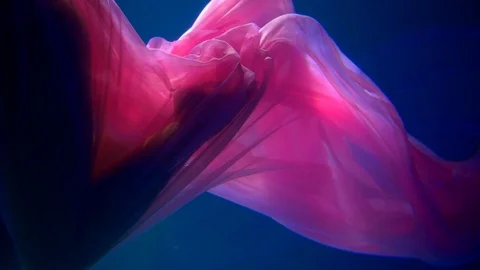 Fabric underwater Stock Footage 122246869