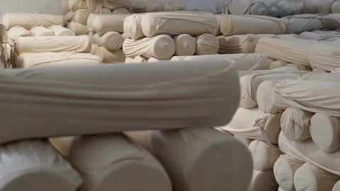 Fabric Warehouse - Textile Industry. Stock Footage 89542401