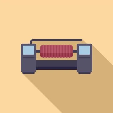 Fabric wool icon flat vector. Cotton sewing Illustrazione stock