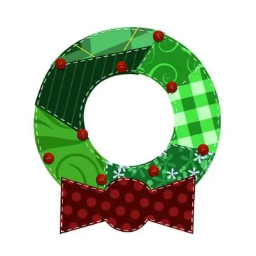 Fabric Wreath Stock Illustration