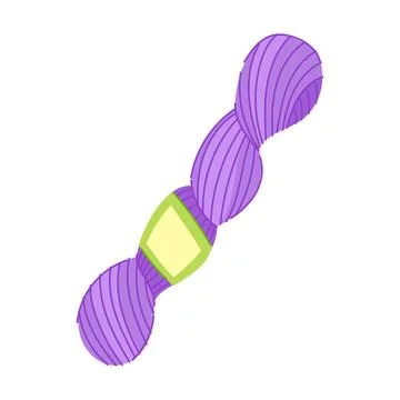 Fabric yarn wool cartoon vector illustration Stock Illustration