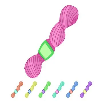 Fabric yarn wool vector cartoon graphic Stockillustratie