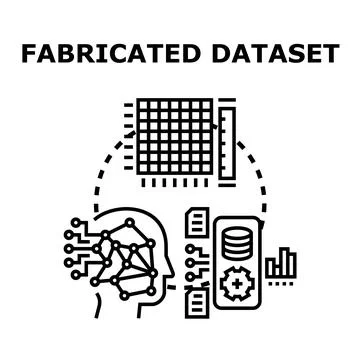 Fabricating artificial dataset for training machine learning algorithm Stock Illustration