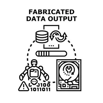 Fabricating corrupted data output for machine learning Stock Illustration