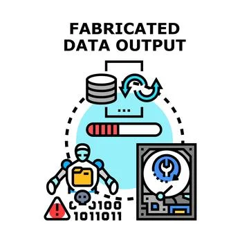 Fabricating corrupted data output for machine learning Stock Illustration