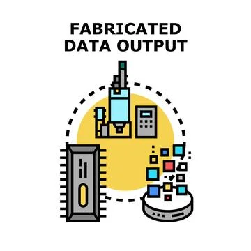 Fabricating data output with digital processing concepts 스톡 일러스트