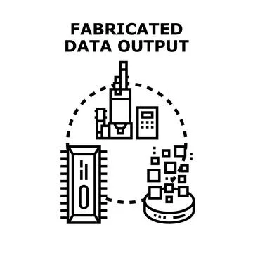 Fabricating data output with digital processing concepts Ilustración de archivo