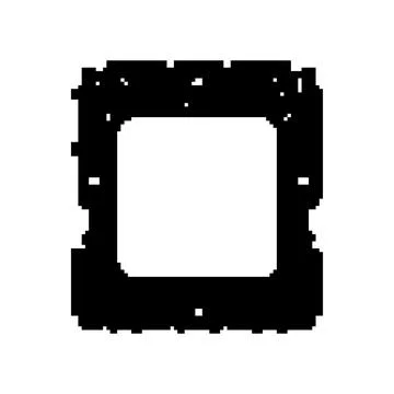 Fabrication microchip frame pixel art vector illustration Stock-Illustration