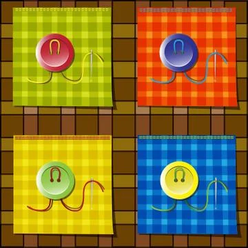 Fabrics Stock Illustration