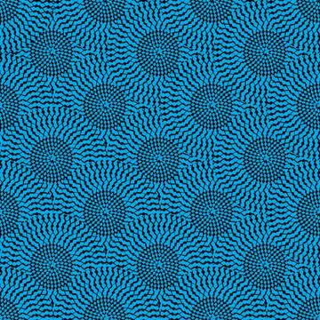 Fabrics print blue Stock Illustration