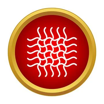 Fabrics textile weaving abstract pattern icon button Stock Illustration