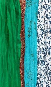 Fabrics vertical Stock Photos