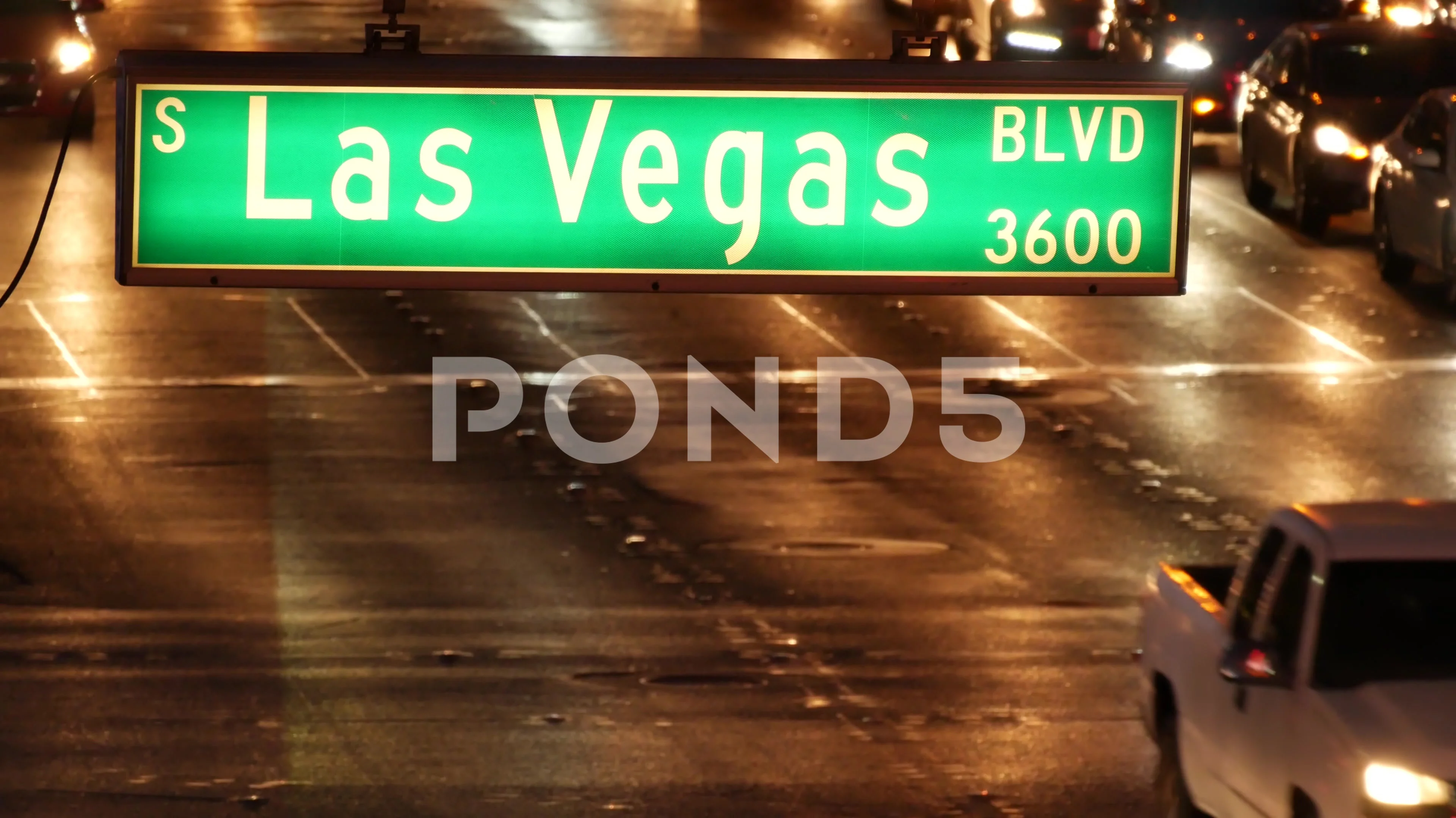 Las Vegas blvd street sign - Las Vegas, Stock Video
