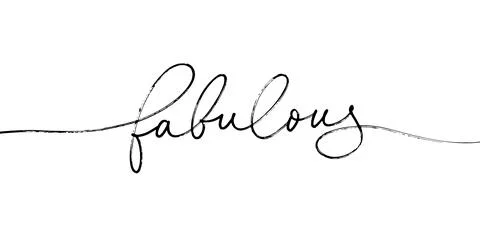 Fabulous black line vector hand drawn calligraphy Stock Illustration