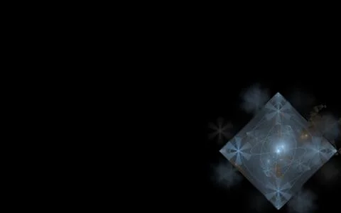 Fabulous crystal in darkness Stock Illustration