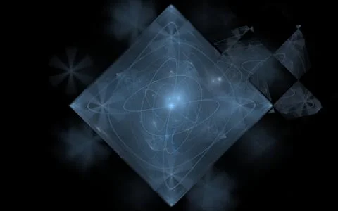 Fabulous crystal in darkness Stock Illustration