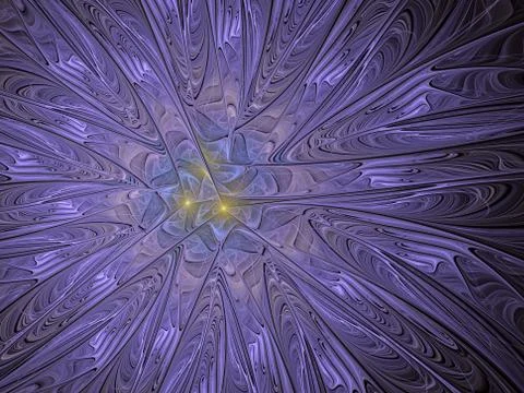 Fabulous fractal pattern in blue. Stock Illustration