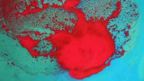 Fabulous multicolored paint pattern Stock Footage 81325787