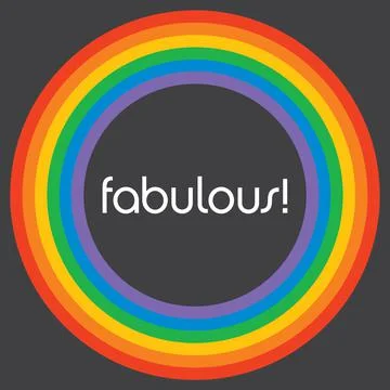 Fabulous Rainbow Circle Background Template. Stock Illustration