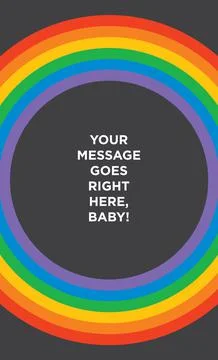 Fabulous Rainbow Circle Background Template. Stock Illustration