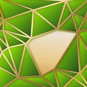 Fabulous triangles in gold. Stock Illustration