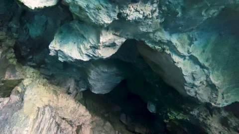 Fabulous view of the stone blue grotto on the island in Italy. Stock Footage 205437405