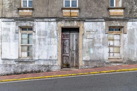 Facade of an abandoned building Stock Photos