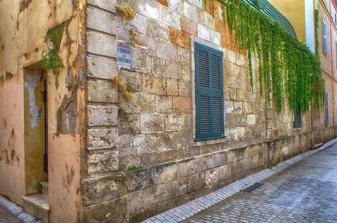 Facade, abandoned mahoo architecture. Stock Photos
