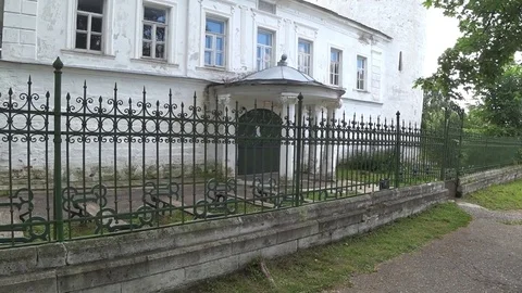 Facade of the ancient mosque in Kasimov Stock Footage 81672403