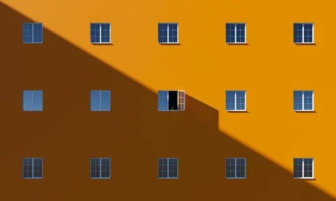Facade of an apartment building Ilustración de archivo