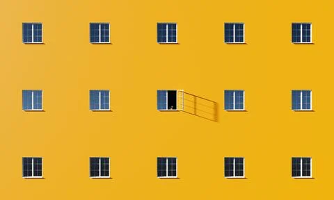 Facade of an apartment building Ilustración de archivo
