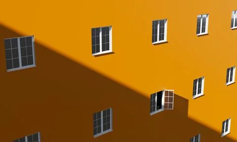Facade of an apartment building Ilustración de archivo