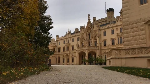 Facade appearance of Lednice castle, Czech Republic Stock Footage 97867017