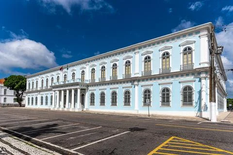 Facade of the Art museum of Belem, state of Para, northern Brazil. Stock Photos