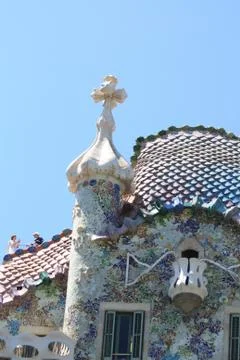 Facade in barcelona Stock Photos