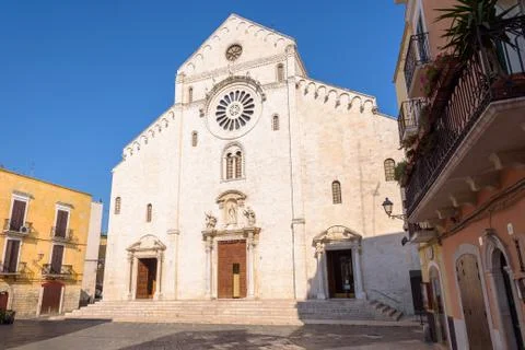 Facade of the Bari Cathedral Stock Photos