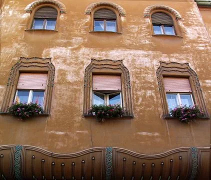 Facade of a beautiful building Stock Photos