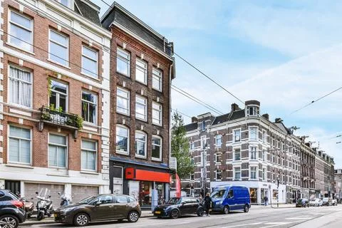 The facade of beautiful buildings Stock Photos