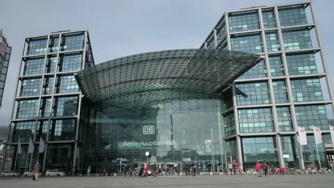 Facade of Berlin Hauptbahnhof Stock Footage 140201697