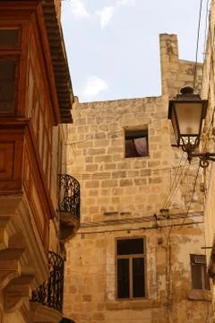 Facade in birgu Stock Photos
