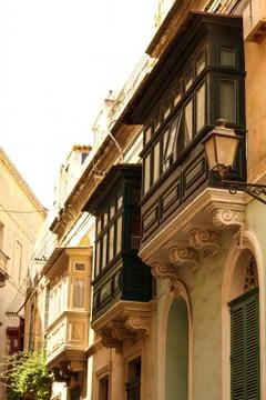 Facade in birgu Stock Photos