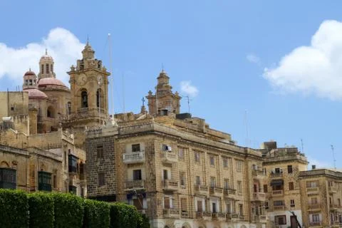 Facade in birgu Stock Photos