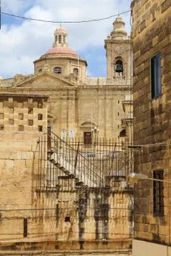 Facade in birgu Stock Photos