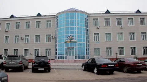 Facade of building in Astana Stock Footage 48767403