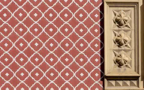 Facade of a building in Granada (Spain) with a nice pattern Stock Photos