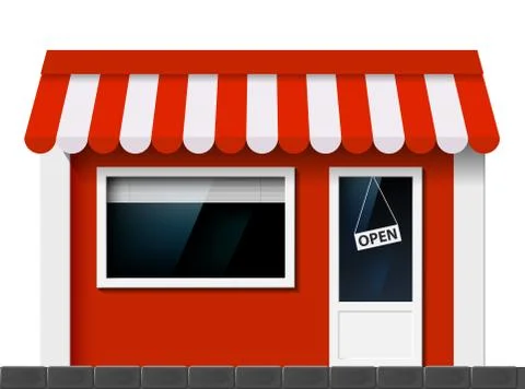 The facade of the building. Stock Illustration