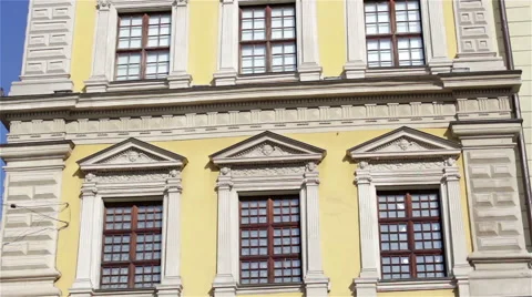 Facade building in Lviv Stock Footage 48901585